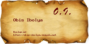 Obis Ibolya névjegykártya